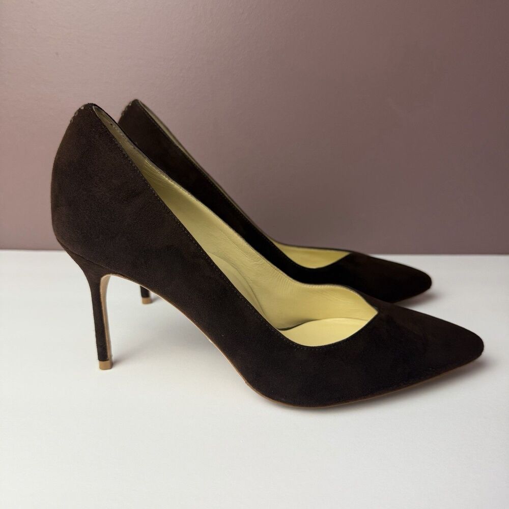 Sarah Flint Perfect Pump 85 Heels Shoes Espresso Brown Suede Leather Size US 7 - Picture 2 of 8